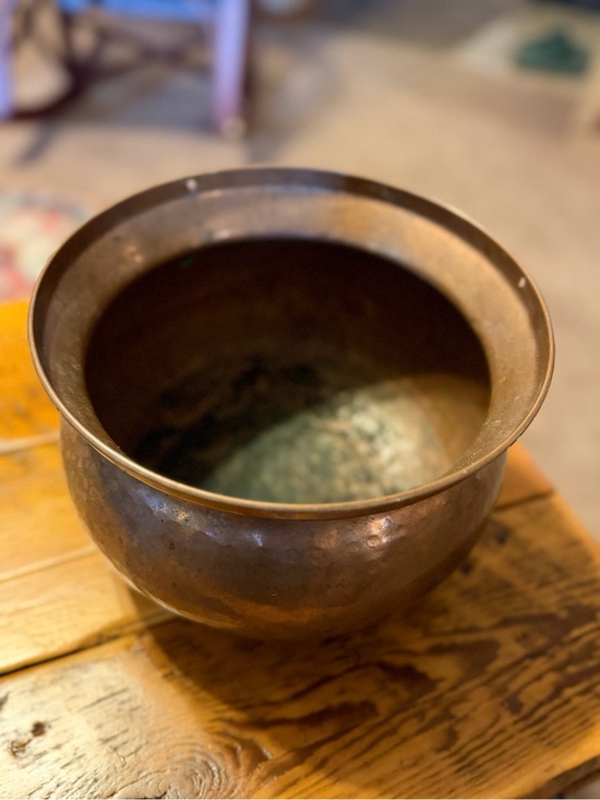 Other - Vintage Hammered Copper Spittoon with Aged Patina